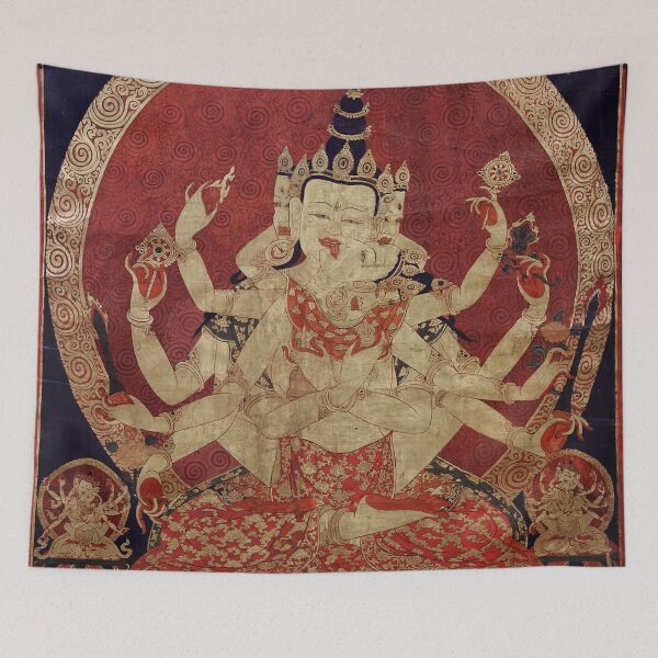 Item preview, Thangka 216 Guhyasamaja Buddhist Deity Akshobhyavajra 1600s designed and sold by GuyBlank.