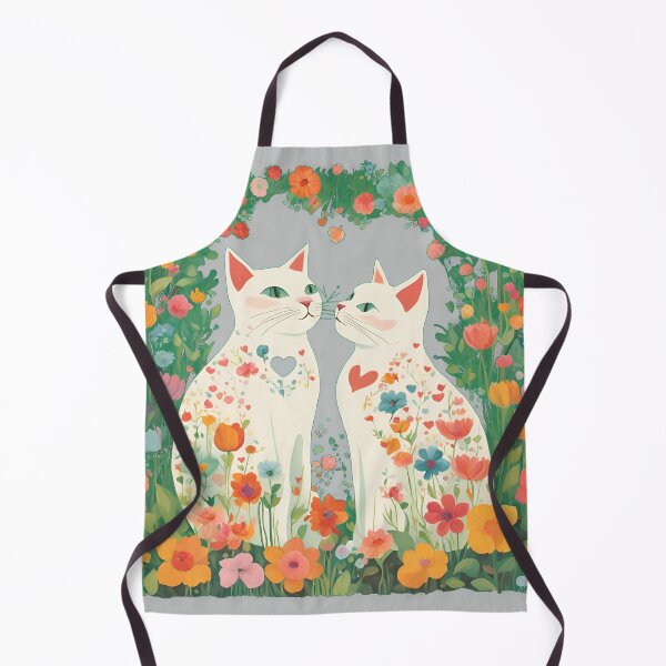 Item preview, White Cat's love, Cat Love. Cats lover, Cat, Cats, black cats, love designed and sold by GOLDENGARDENART.