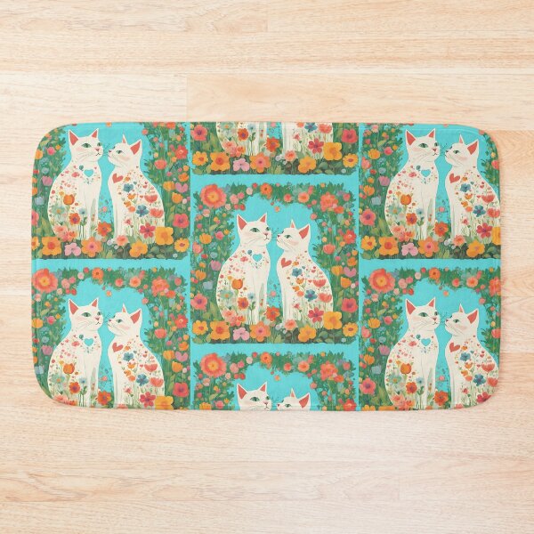 Item preview, White Cat's love, Cat Love. Cats lover, Cat, Cats, black cats, love designed and sold by GOLDENGARDENART.