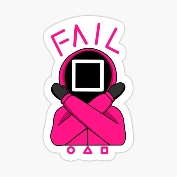 Item preview, Squid Game Pink Soldier "Fail"  designed and sold by PastelFairyJess.