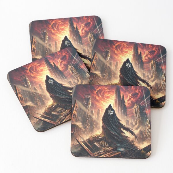 Item preview, Post-Apocalyptic Cloaked Figure – Dark Urban Fantasy Artwork designed and sold by Vikingaquarist.