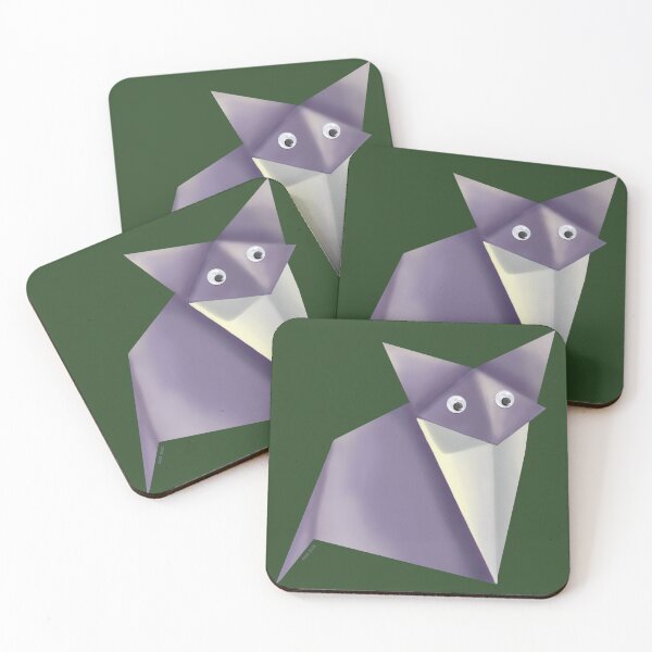 Item preview, Googly-Eyed Origami Fox - Gray designed and sold by TimeLady's Closet.