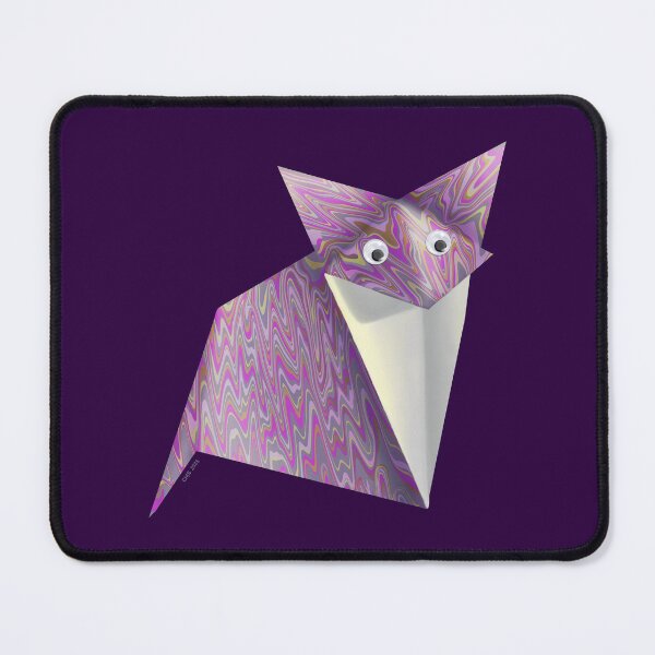 Item preview, Googly-Eyed Origami Fox - Pink Marbled designed and sold by TimeLady's Closet.