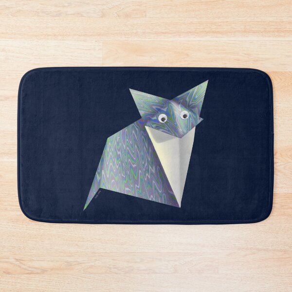 Item preview, Googly-Eyed Origami Fox - Blue Marbled designed and sold by TimeLady's Closet.