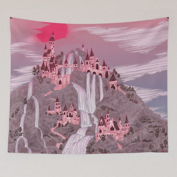 Item preview, Sunset Castle Fairytale designed and sold by ECMazur Art.