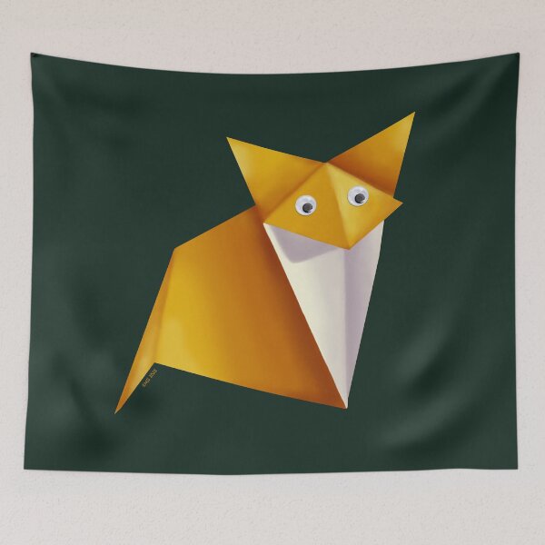 Item preview, Googly-Eyed Origami Fox - Orange designed and sold by TimeLady's Closet.