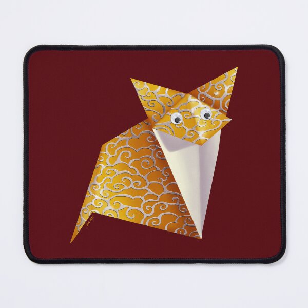 Item preview, Googly-Eyed Origami Fox - Orange and Silver Embossed designed and sold by TimeLady's Closet.