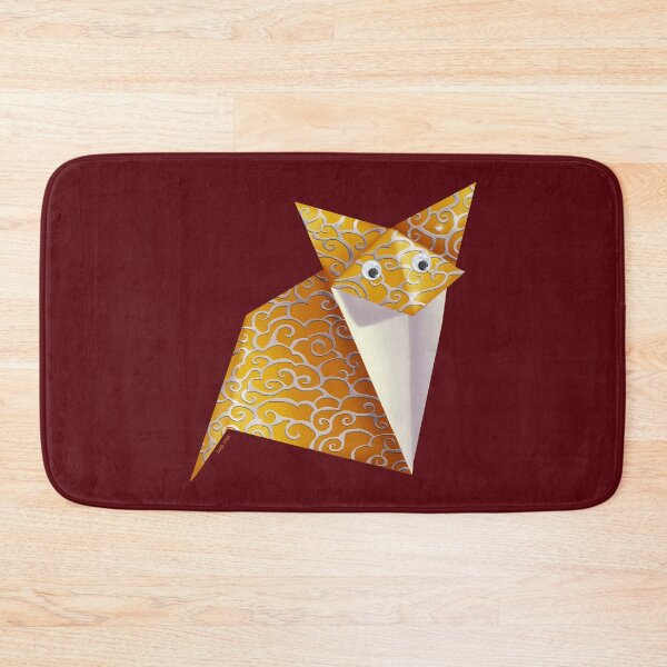 Item preview, Googly-Eyed Origami Fox - Orange and Silver Embossed designed and sold by TimeLady's Closet.