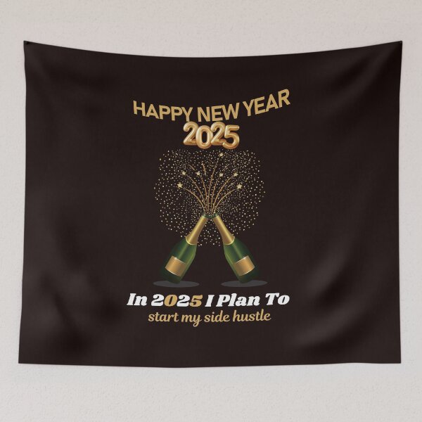 Item preview, Happy New Year 2025! Resolution: In 2025 I Plan To: start my side hustle... designed and sold by lovelyq1.