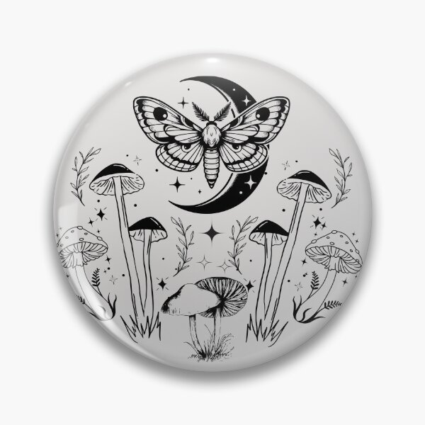 Item preview, Lispe Mushrooms Moth and Moon designed and sold by Lispe-Designs.