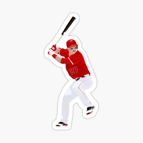 mike trout stretch Sticker for Sale by santuydsgn