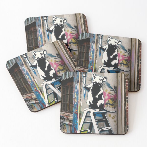 Item preview, Banksy rat artis street vintage colorfull designed and sold by martin max.
