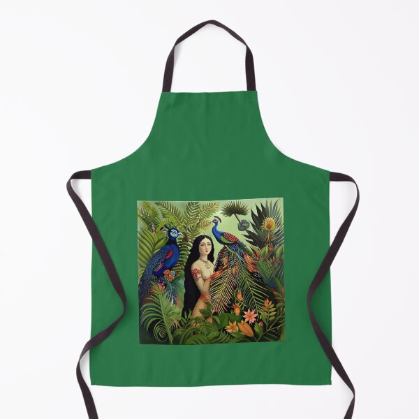 Item preview, A woman and a peacock in the rainforest. designed and sold by Natalia-Vlad.