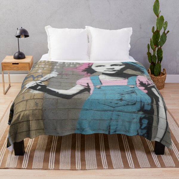 Item preview, Banksy little girl street art colorfull designed and sold by martin max.