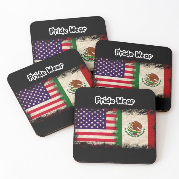 Item preview, US Flag and Mexican Flag Pride Wear Design designed and sold by LovelyHappyGift.