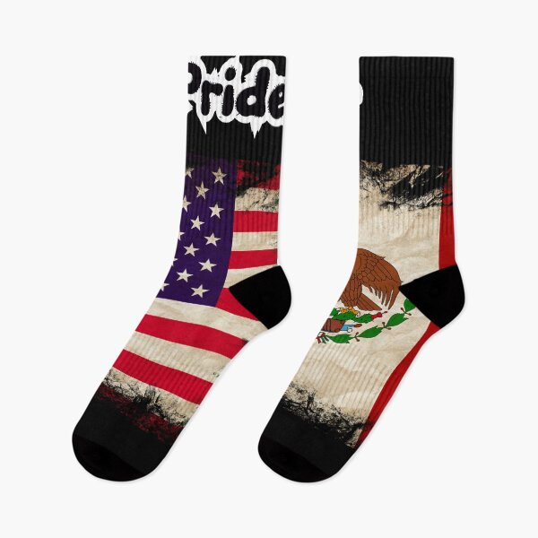 Item preview, US Flag and Mexican Flag Pride Wear Design designed and sold by LovelyHappyGift.