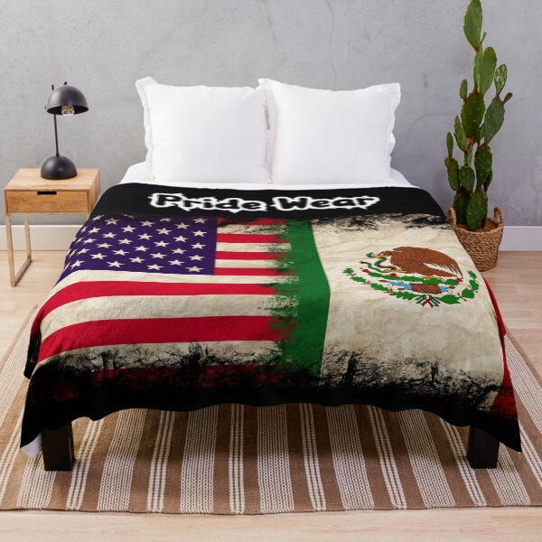 Item preview, US Flag and Mexican Flag Pride Wear Design designed and sold by LovelyHappyGift.
