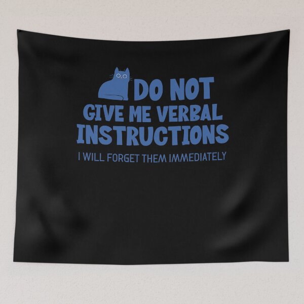 Item preview, Verbal Instructions ADHD Autism Cat designed and sold by Clara Hollins.