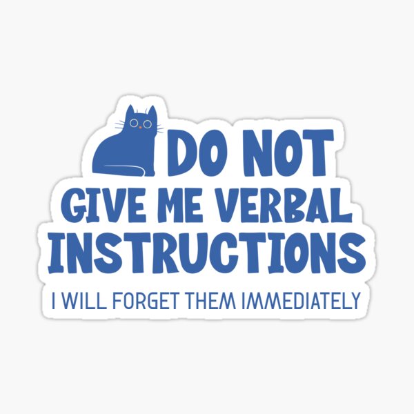 Item preview, Verbal Instructions ADHD Autism Cat designed and sold by Clara Hollins.