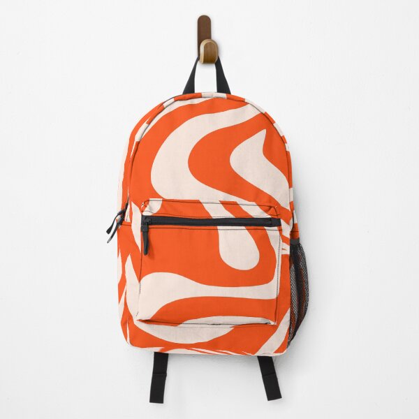 Item preview, Vintage Fluid Waves: Almond Cream and Charcoal Abstract Design designed and sold by Timegraf.