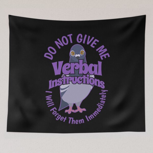 Item preview, Verbal Instructions ADHD Autism Pigeon designed and sold by Clara Hollins.