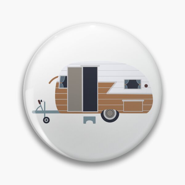 Item preview, Orange and White Retro Caravan Holiday Camping Home designed and sold by Green Acre Designs.
