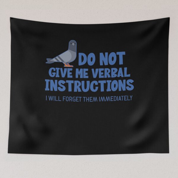 Item preview, Verbal Instructions ADHD Autism Pigeon designed and sold by Clara Hollins.