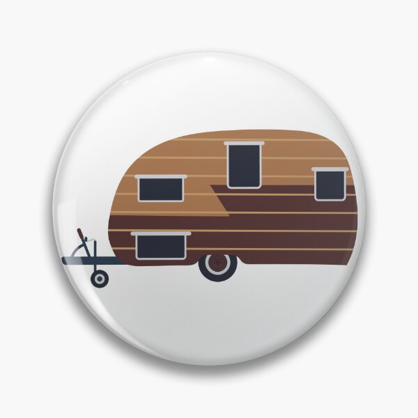 Item preview, Red and Orange Retro Caravan Holiday Camping Home designed and sold by Green Acre Designs.
