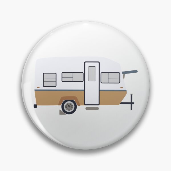 Item preview, Orange and White Retro Caravan Holiday Camping Home designed and sold by Green Acre Designs.
