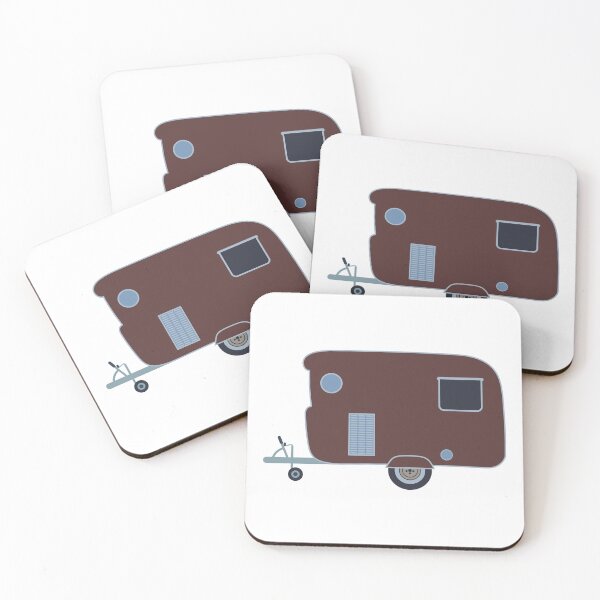 Item preview, Red Retro Caravan Holiday Camping Home designed and sold by Green Acre Designs.