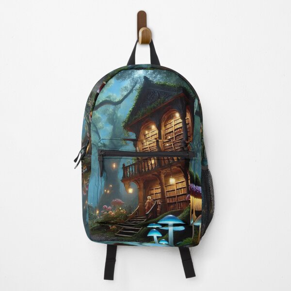 Item preview, Fairy Tale Library in a Dark Magic Forest full trees Folklore Fables DND D&D designed and sold by TheTimeTaxi.