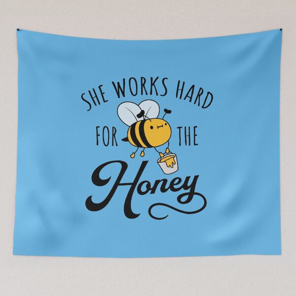 Item preview, Bumble Bee She Works Hard For The Honey Money designed and sold by shirt-o-mat.