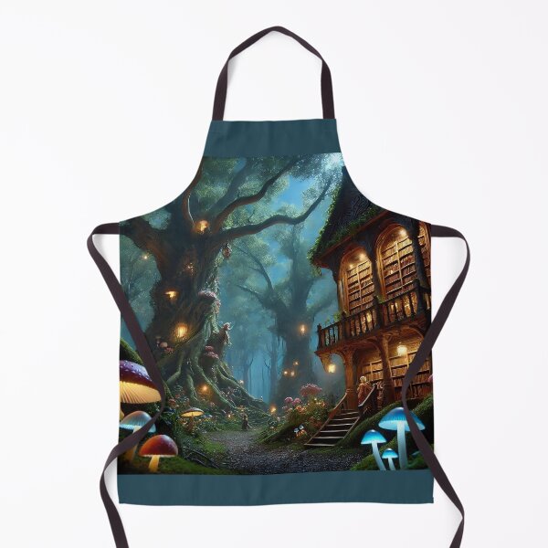 Item preview, Fairy Tale Library in a Dark Magic Forest full trees Folklore Fables DND D&D designed and sold by TheTimeTaxi.
