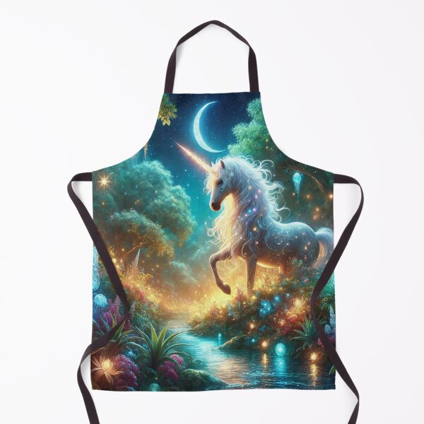 Item preview, Enchanted unicorn moonlit forest designed and sold by 0Mystica0.