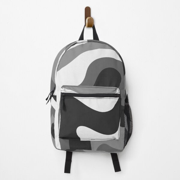 Item preview, Vintage Fluid Waves: Black and Almond Cream Abstract Design designed and sold by Timegraf.