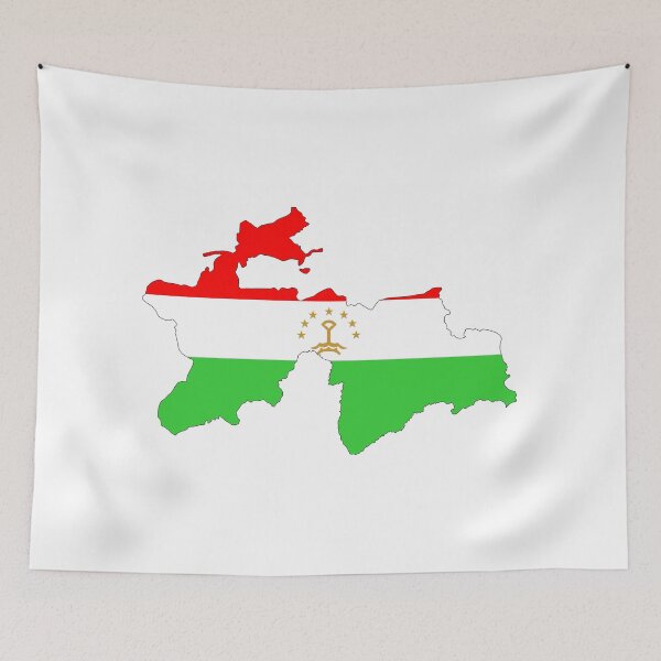 Item preview, Tajikistan flag map designed and sold by tony4urban.