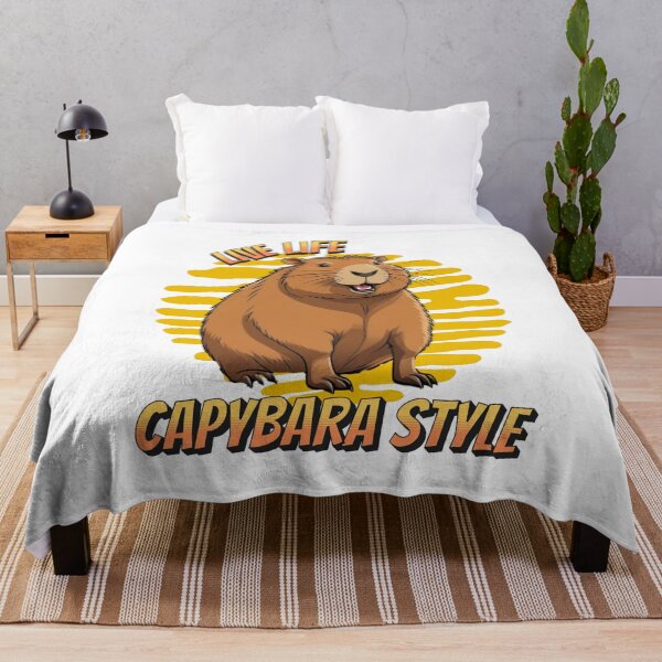 Item preview, Live life capybara style? designed and sold by AriunaVoss.