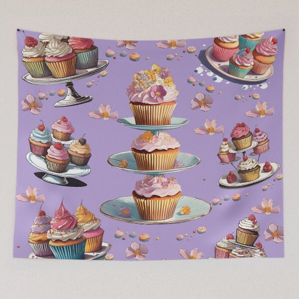 Item preview, Cupcakes High Tea TIme Pattern designed and sold by KirstyViolet.