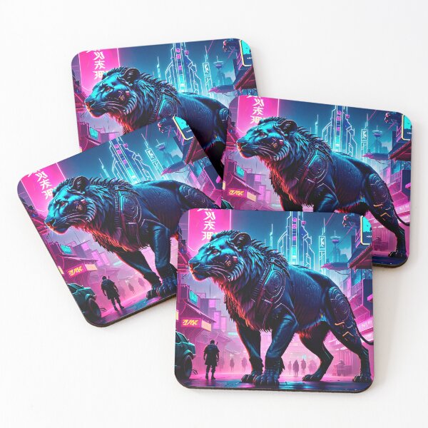 Item preview, The Lion of the cyberpunk world designed and sold by MaiquinhoSilva.