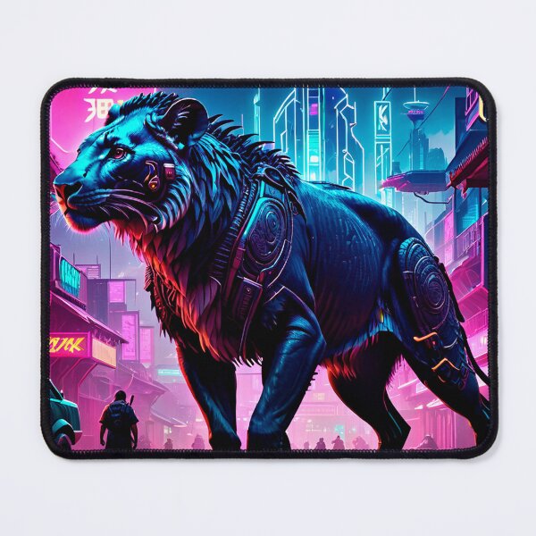 Item preview, The Lion of the cyberpunk world designed and sold by MaiquinhoSilva.