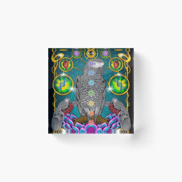 Artikelvorschau, Radical African Grey Parrot - spirituelle & lebendige Papagei Kunst Shirt entworfen und verkauft von O H.