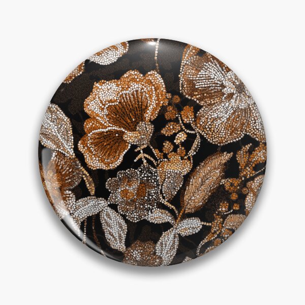 Item preview, Beige Moody Floral Sequins Maximalist Aesthetic Pattern designed and sold by Creative Brat Design Studio.