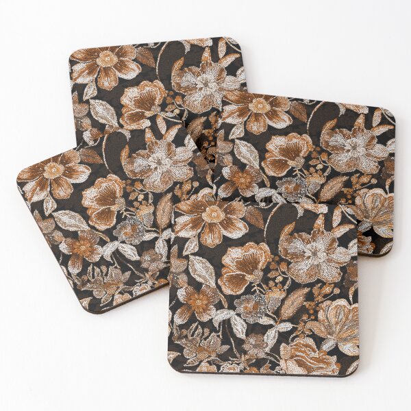 Item preview, Beige Moody Floral Sequins Maximalist Aesthetic Pattern designed and sold by Creative Brat Design Studio.