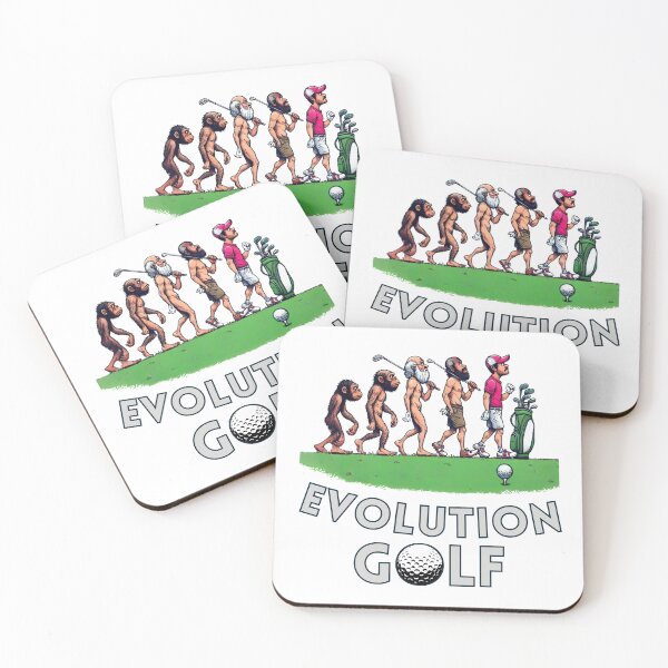 Item preview, Golf Evolution Funny Design – Ape to Golfer Progression designed and sold by Psycho-Crazy.