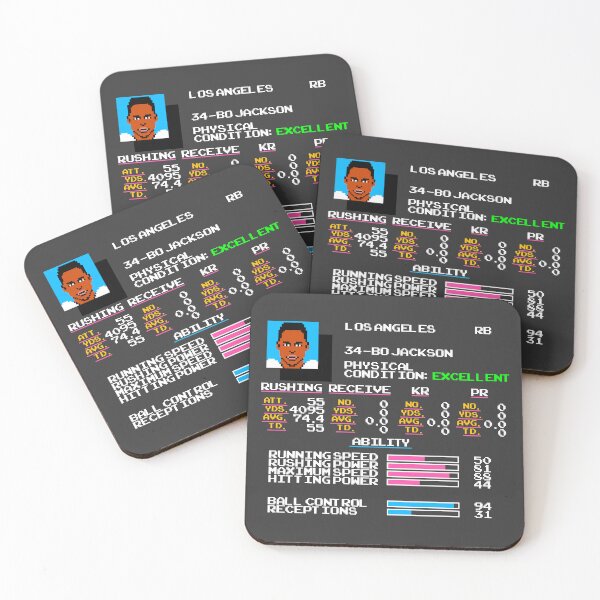 Item preview, Bo Jackson - Football Video Game Stats designed and sold by darklordpug.