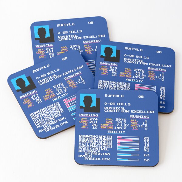 Item preview, QB Bills - Football Video Game Stats designed and sold by darklordpug.