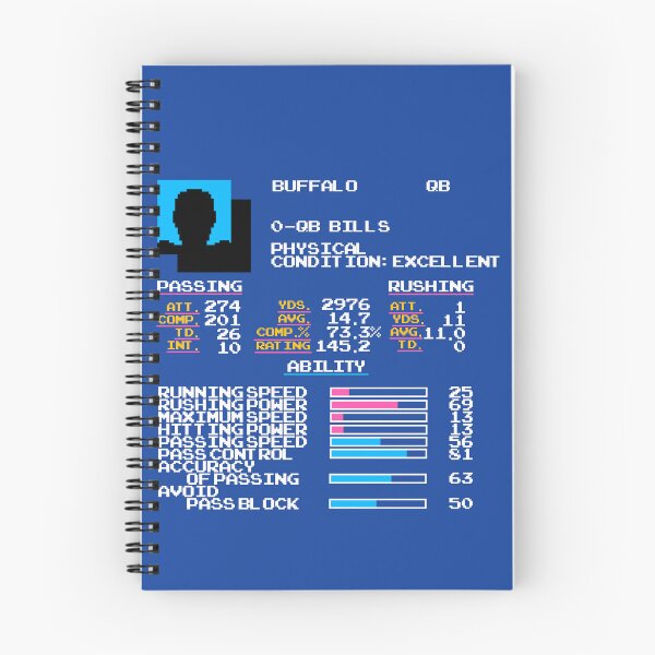 Item preview, QB Bills - Football Video Game Stats designed and sold by darklordpug.