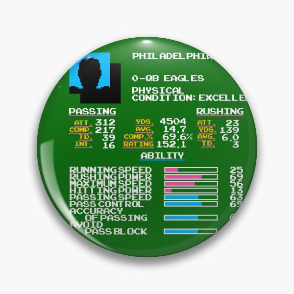Item preview, QB Eagles - Football Video Game Stats designed and sold by darklordpug.