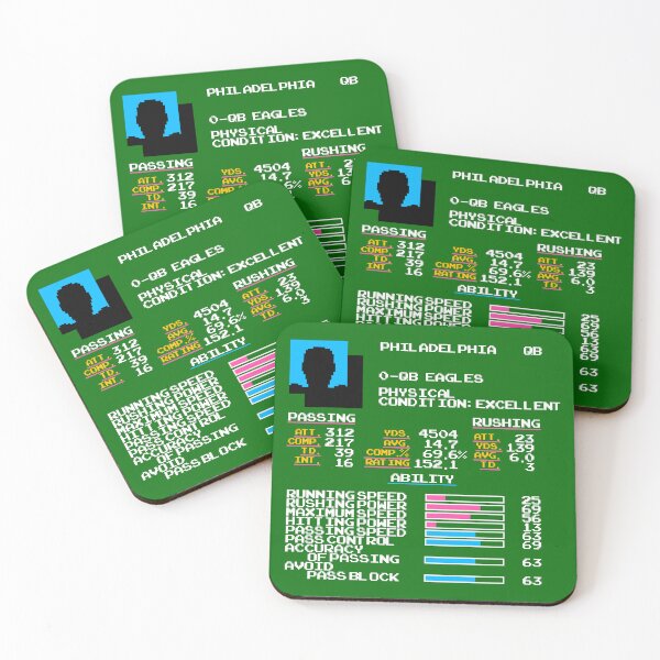 Item preview, QB Eagles - Football Video Game Stats designed and sold by darklordpug.