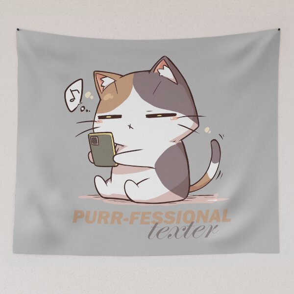 Item preview, Purrfessional Texter Cat  designed and sold by SwedePotato.